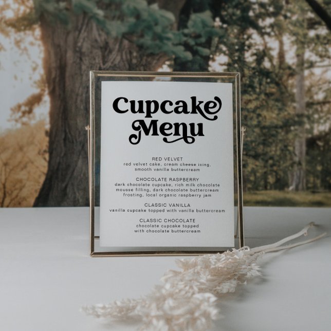 Retro-Cupcake-Menü-Schild Poster (Von Creator hochgeladen)