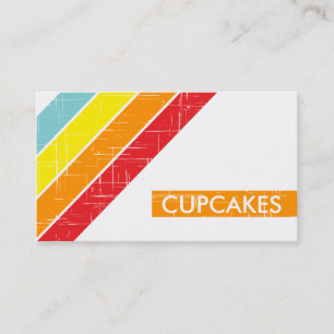 Retro-Cupcakes Visitenkarte