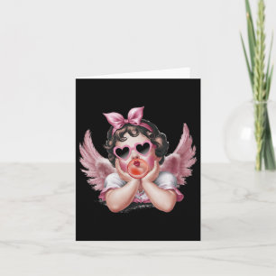 Retro Cupid Angel Valentinstag Vintager kupider Bl Karte
