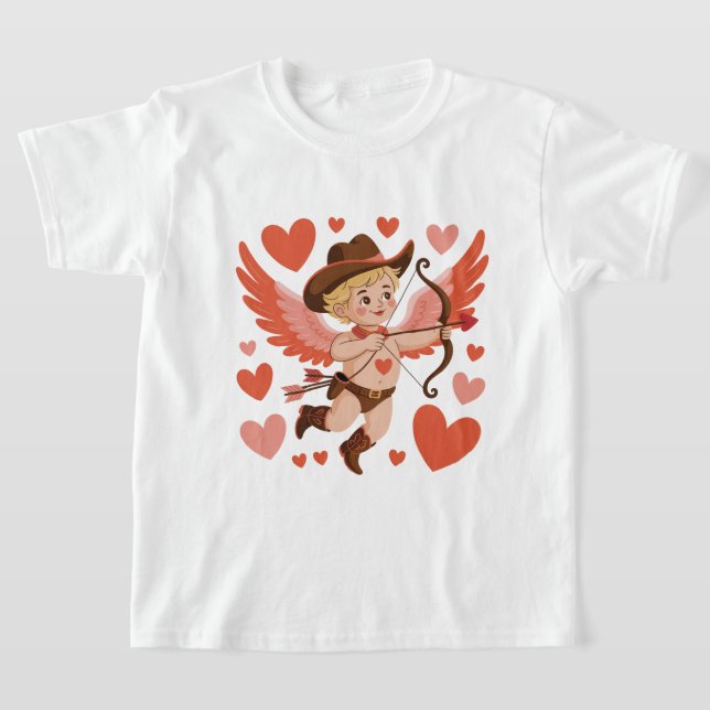 Retro Cupid Bow Tee, Baby Cupid Valentine Gift T-Shirt (Ablage )