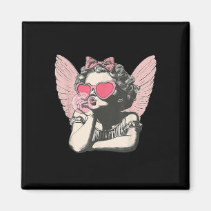 Retro Cupid Valentinstag Süßer Vintage Cupid Blowi Magnet