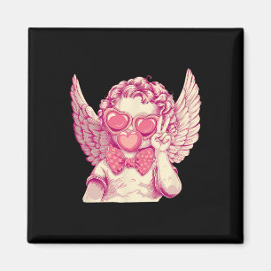 Retro Cupid Valentinstag Süßer Vintage Cupid Blowi Magnet