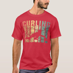 Retro Curling Eis Wintersport Curl Geschenk Curler T-Shirt