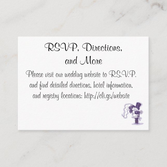 Retro Cursive Wedding Card Begleitkarte (Vorderseite)