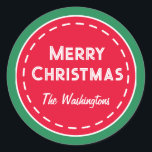 Retro Custom Christmas Stickers<br><div class="desc">Benutzen Sie diese Aufkleber für die Küche,  Backen,  Weihnachten,  Geschenke,  Handwerk,  Pakete,  Gastgeschenke,  etc... Das Design stammt aus der Originalkunst.</div>