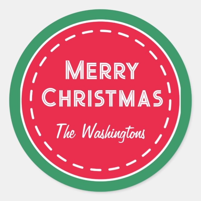 Retro Custom Christmas Stickers (Vorderseite)