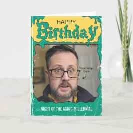 Retro Custom Horror Book Cover Birthday Karte