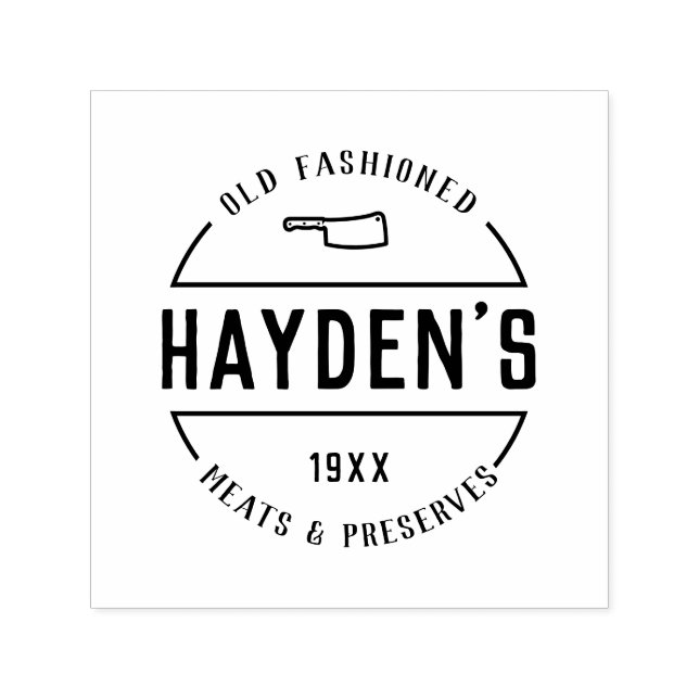 Retro Custom Vintag Butcher's Business Logo Permastempel (Design)