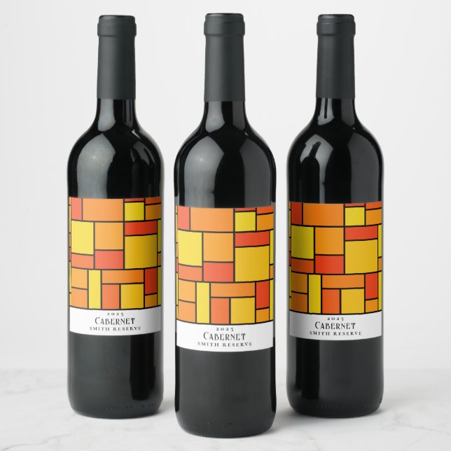 Retro Custom Wine Labels Weinetikett (Flaschen)