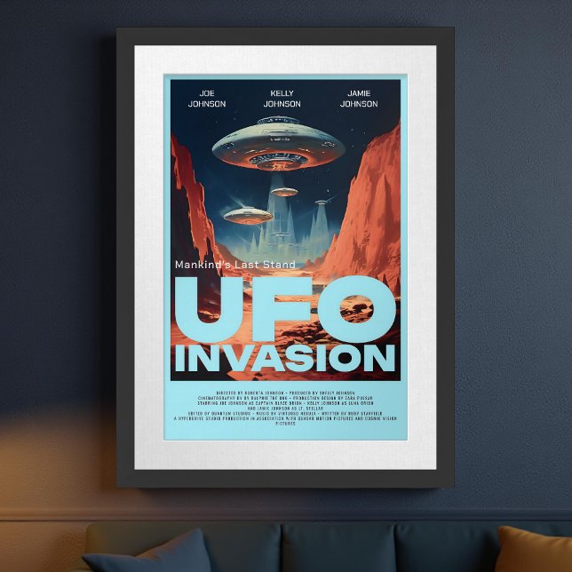 Retro Customized Sci Fi UFO Zuhause Theaterfilm Poster (Von Creator hochgeladen)