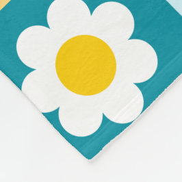 Retro Cute colorful Pastel Flowers Pattern Fleecedecke