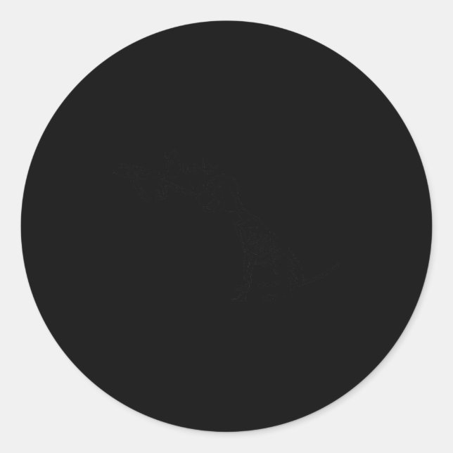 Retro Cute Skeleton Hand Boop Dog Funny Halloween  Runder Aufkleber (Vorderseite)