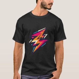 Retro Cyberbolt Grafik T-Shirt