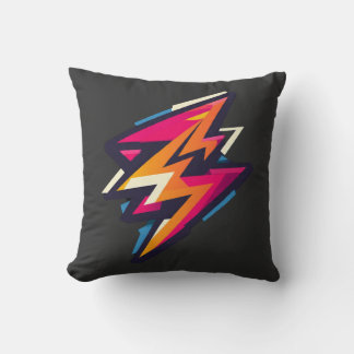 Retro Cyberbolt Grafik T-Shirt Kissen