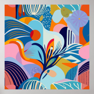 Retro Cyberpunk Gamer Girl Poster