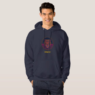 Retro-Cyberpunk-Geometrischer-Bär-Neon-Kunst-Grafi Hoodie