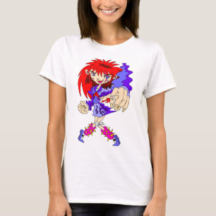 Retro-Cyberpunk-Mädchen. T-Shirt