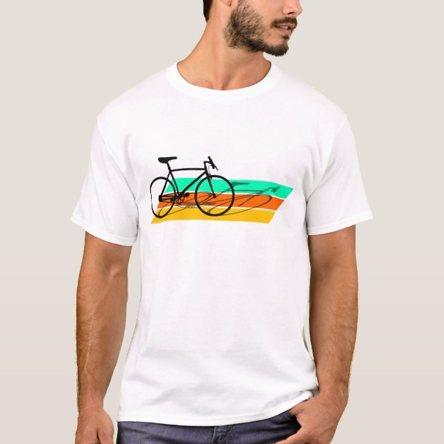 Retro Cycling Fahrrad T-Shirt (Vorderseite)