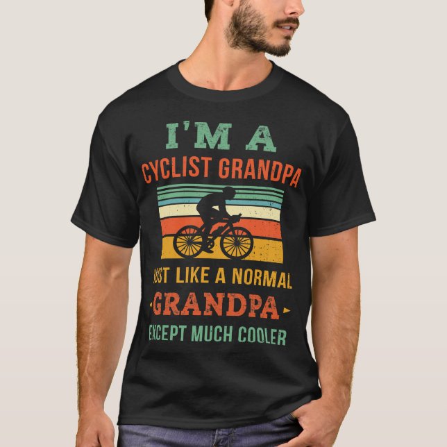 Retro Cyclist Opa Shirt - Großvater Radfahren  (Vorderseite)