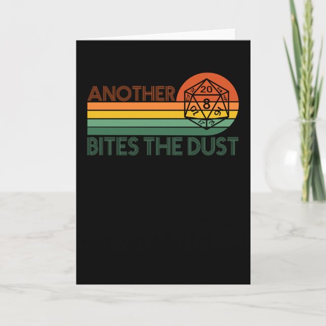 Retro D20 RPG Würfel Karte (Vorderseite)