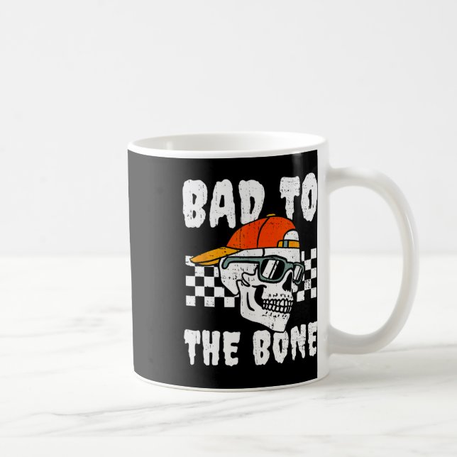 Retro D bis zur knochenhaften Skull-Hülle Kaffeetasse (Rechts)