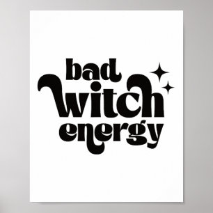 Retro D Hexe Energy Shirt Halloween Hexy Vibes Poster