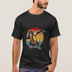 Retro Dab Tanzen Schimpanse Affe T-Shirt