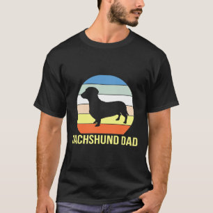 Retro Dachshund Dad  Doxie Daddy Dog Owner Pet Fat T-Shirt