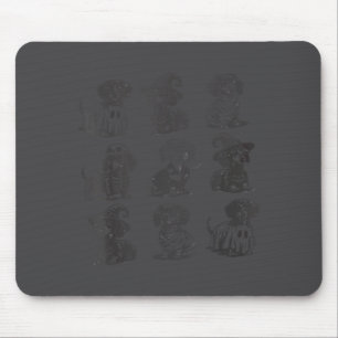 Retro Dachshund Hexe Hund Soky Saison Halloween Fu Mousepad