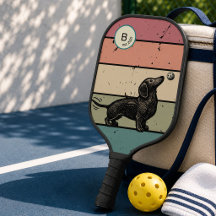 Retro-Dachshund-Pickleball-Hundeliebhaber