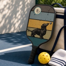 Retro-Dachshund-Pickleball-Hundeliebhaber