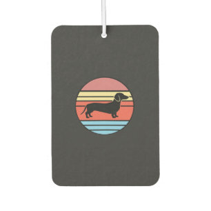 Retro-Dachshund-Sonnenuntergangs-Vektor Autolufterfrischer