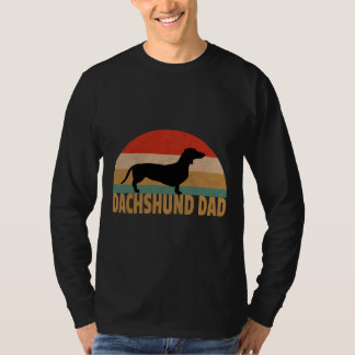 Retro Dachshund Vintage Dachshund Dad Wiener Dog T-Shirt