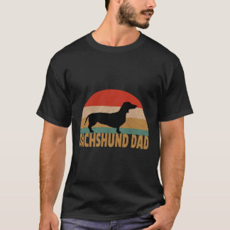 Retro Dachshund Vintage Dachshund Dad Wiener Dog T-Shirt