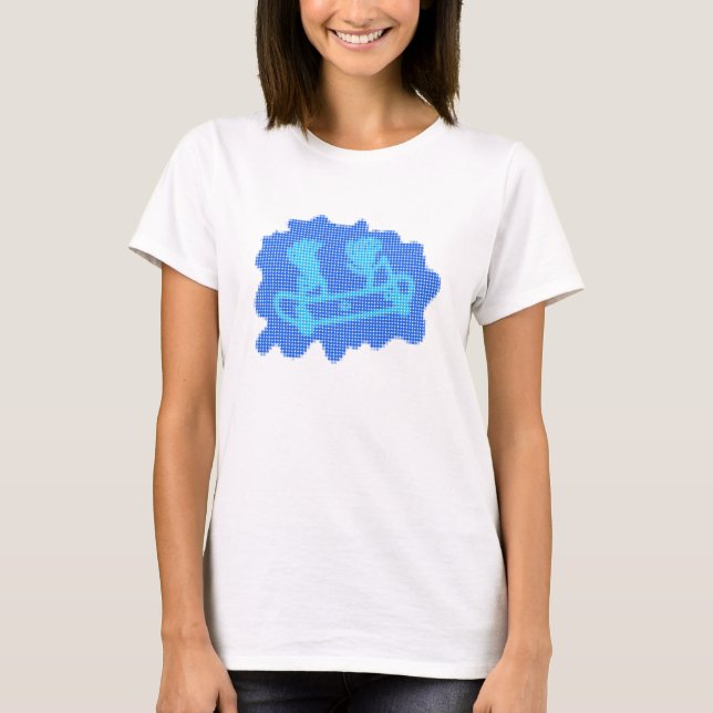 Retro Dachsparren/Mädchen T-Shirt (Vorderseite)