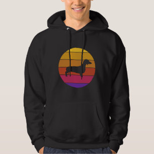 Retro Dackel Dackel Dackel Hund Funny Hoodie