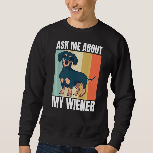 Retro Dackel Dog Graphic Dackel Weiner Sweatshirt (Vorderseite)