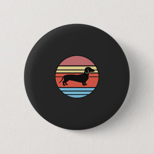 Retro Dackel Sonnenuntergang Vektor Button