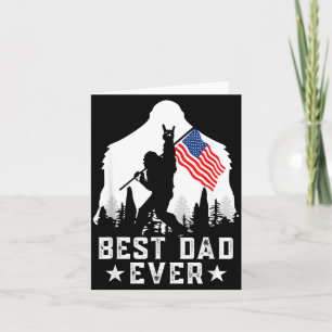 Retro Dad Ever Bigfoot Sasquatch Lustiger Vatertag Karte