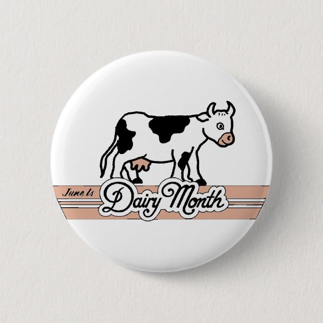 Retro Dairy Month Button (Vorderseite)
