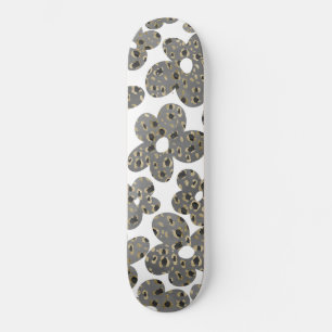 Retro Daisies Animal Print Glam #1 #retro #Blume Skateboard