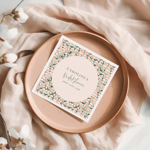 Retro Daisies Blumengrün Brautparty Custom Serviette