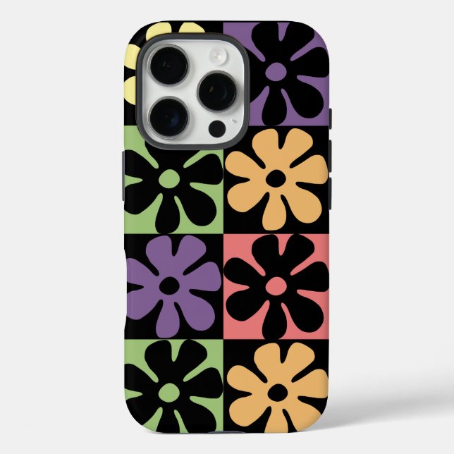 Retro Daisies der 1970er Case-Mate iPhone Hülle (Rückseite)