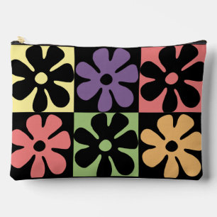 Retro Daisies Multicolor Cosmetic Bag der 1970er J Zubehörtasche