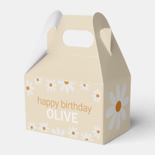 Retro Daisy Birthday Favor Box Geschenkschachtel