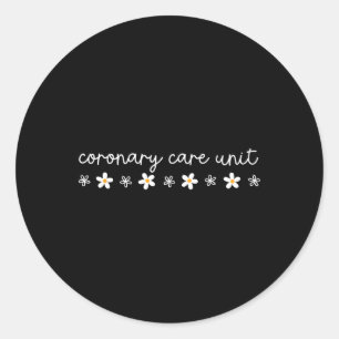 Retro Daisy Blume Coronary Care Unit Ccu Nurse Ap Runder Aufkleber