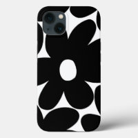 Retro Daisy Blume in Schwarz und Weiß #1 #floral 