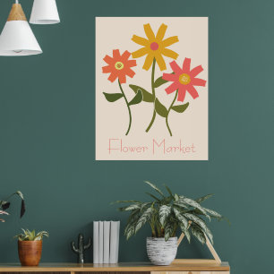 Retro Daisy Blume Market Poster