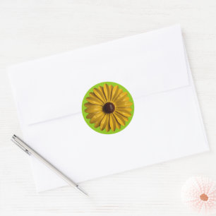 Retro Daisy Blume Spring Summer Garden Wedding Runder Aufkleber