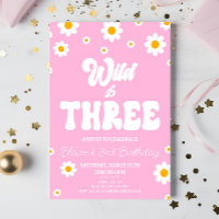 Retro Daisy Blume Wild & Drei 3. Geburtstagsfeier